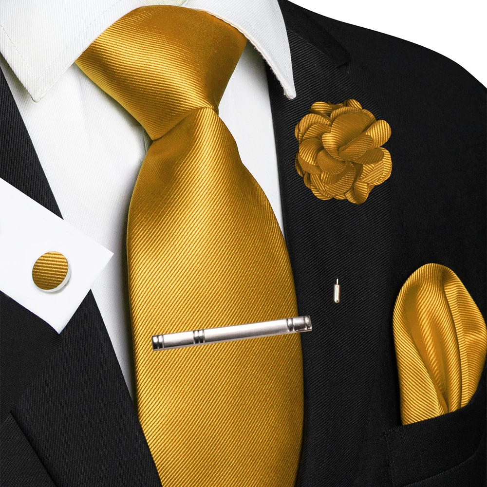 JEMYGINS Blau Solide Hochzeit Krawatte Für Männer Hanky Manschettenknopf Brosche Geschenk Herren Elegante Krawatte Mode-Business Party Dropshiping – Detail 12