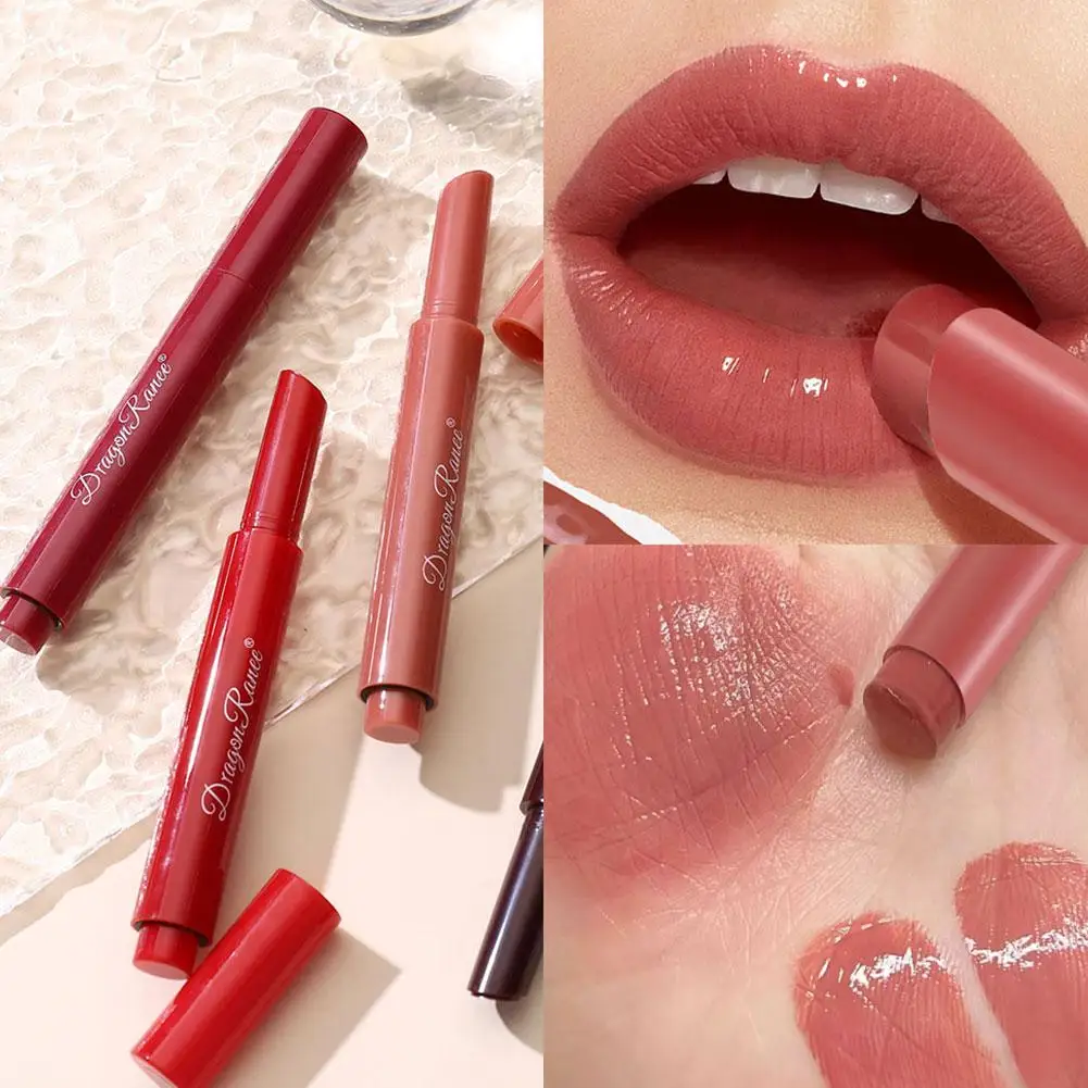 Jelly Lipsticks Waterproof Long Lasting Nude Stick Daily Pen Makeup Lips rossetto Makeup Pen Tools Tint Push-Button Beauty E3W2