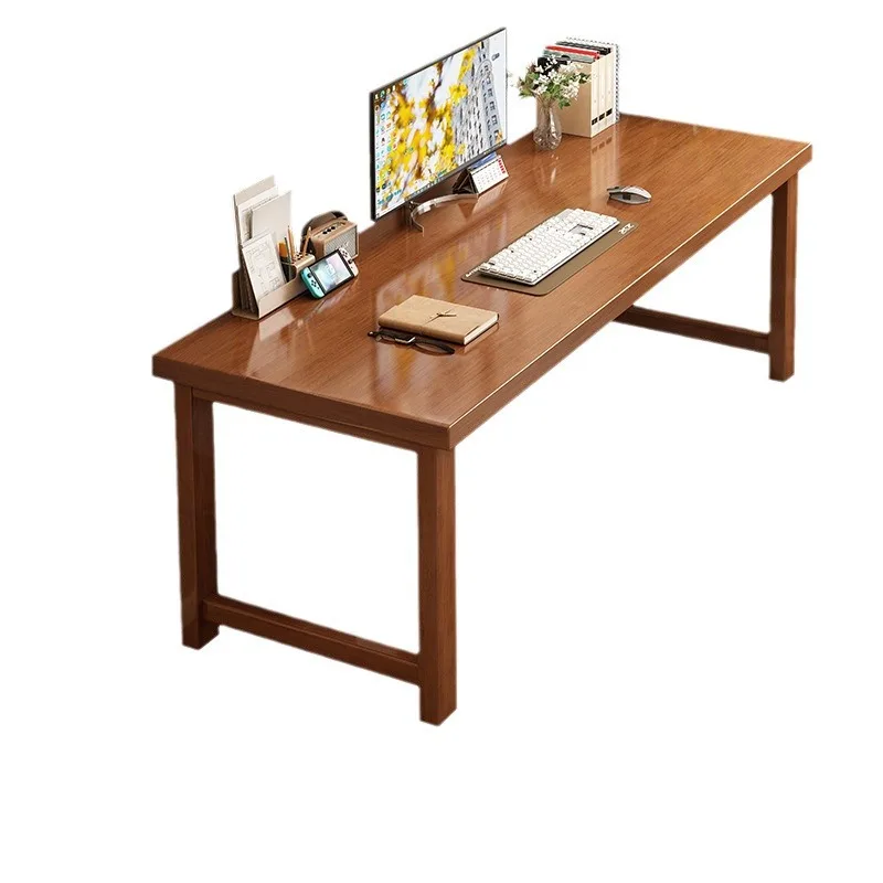

Solid wood large board table dining table, desk, dual-purpose, bold and thickened computer desk, home desktop desk for study