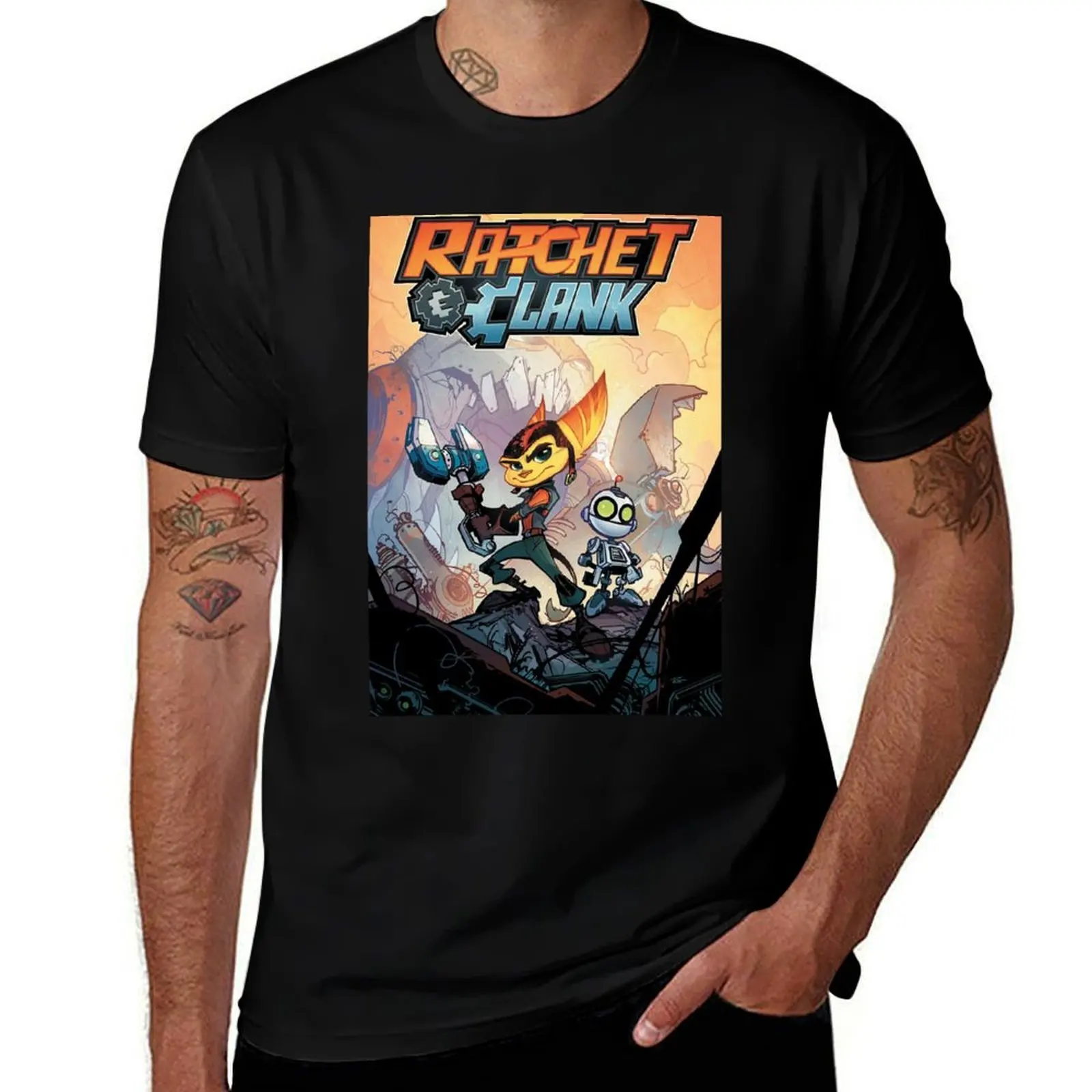ratchet and clank poster T-Shirt Work Style Casual T-Shirt
