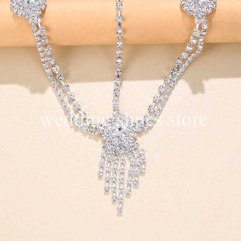 Rhinestone Hair Chain Women's Sexy Fashion Fringe Wedding Headwear Hip Hop Fringe Headdress Designer Party Headband Hair Chain