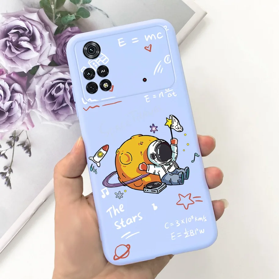 For Cover Xiaomi Poco M4 Pro 5G Phone Case Cute Astronaut Silicone Soft TPU Shockproof Funda For Xiaomi Poco M4 Pro PocoM4 Cases