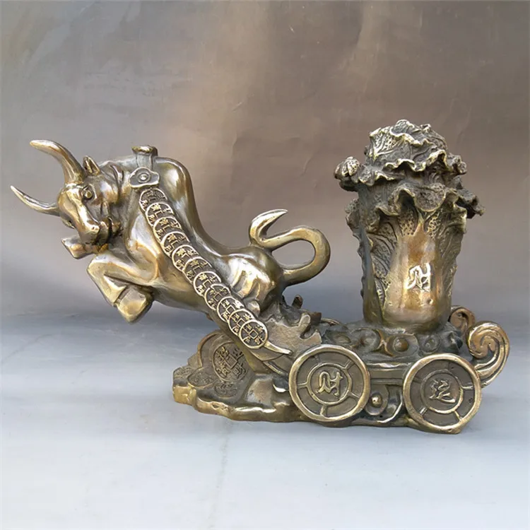 

Wholesale of Bull Pulled Cabbage Statues, Metal Crafts, Ornaments, Precision Copper Sculptures