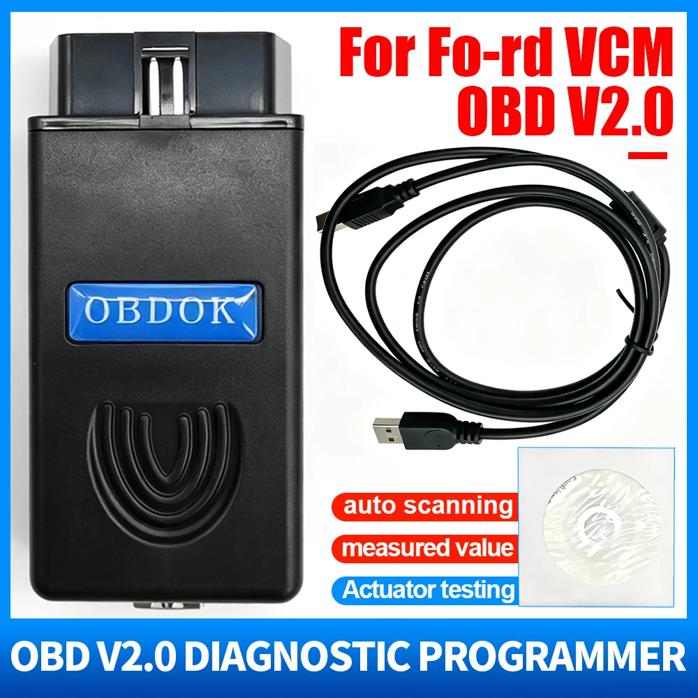 OBDOK VCM OBD V2.0 Diagnostic programmer for Ford for Mazda Auto-scan Tool Multi -function Scanner by K-Line CAN-BUS SAE for IDS