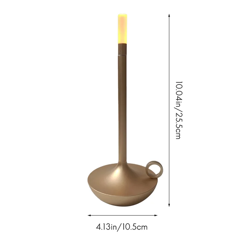 ABLU-1800Mah wiederaufladbare LED-Tischlampe, Retro-Tischlampe mit Touch-Einstellung, für Schlafzimmer, Restaurant, Dekoration, Hellgold