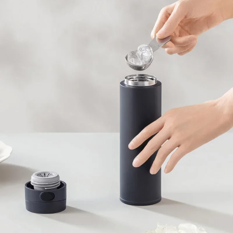 Xiaomi Mijia Thermos Cup Flip Version 2 MJTGB01PL 480ml Automatic Lock Design 316 Stainless Steel Liner 6 Hours Keep Warm