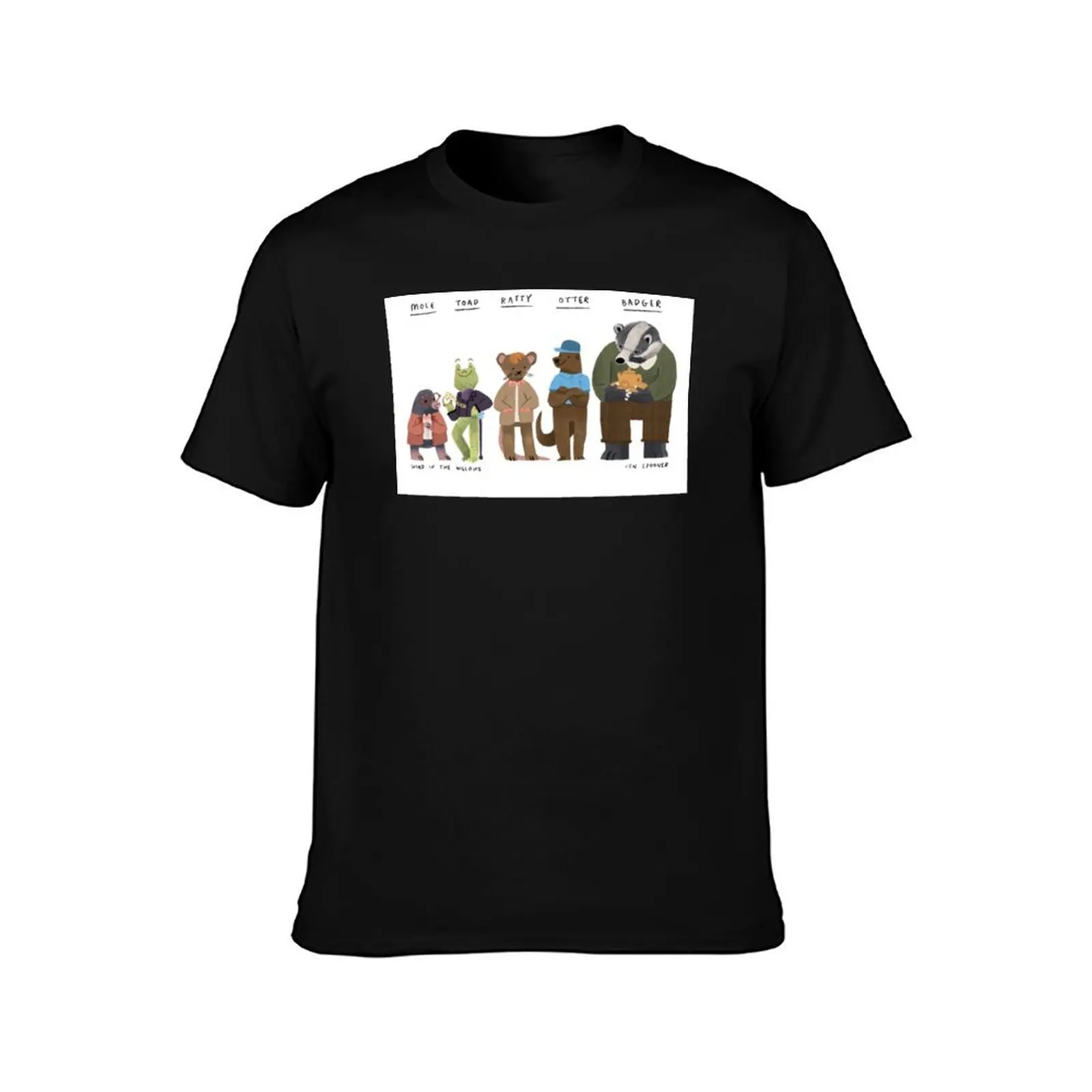 Wind in the Willows Characters T-Shirt Casual Basic Short Sleeve T-Shirt