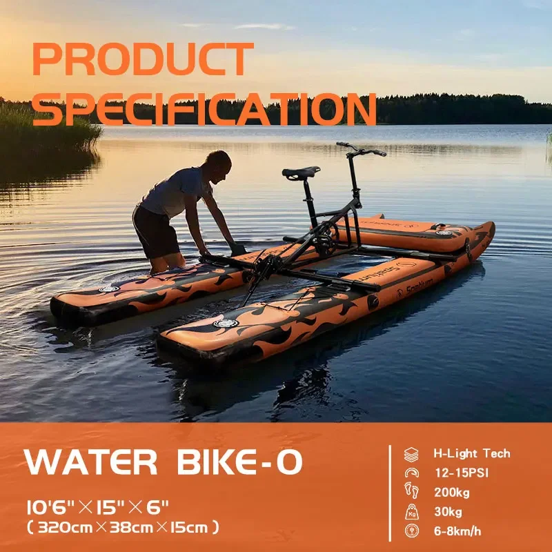 SPatium Aqua-Cycles  New arrival propeller pedal boat salewater inflatable floating water bike pedal boats hydrocycle bicycle