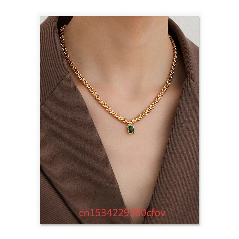 Ancient Methods Heritage Vietnamese Sand Gold Curved Chain Necklace Lock Pendant New Models Fashion Accessories Ladies Gift