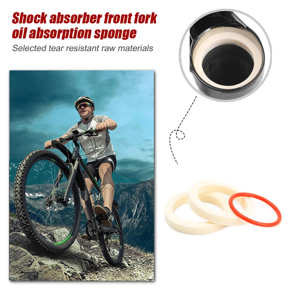 Red Circle 32/34/35/36mm Itinerary O-ring Bike Suspension Fork Bicycle Fork Oil Sponge Oil Sealed Foam Bicycle Fork Sponge Ring