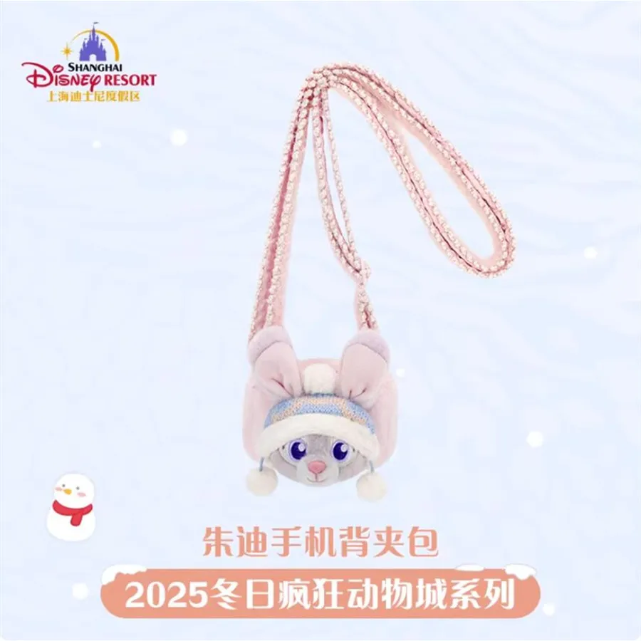 

Shanghai Disneyland 2025 Zootopia Judy and Nick Mobile Phone Back Clip Bag Christmas Gift