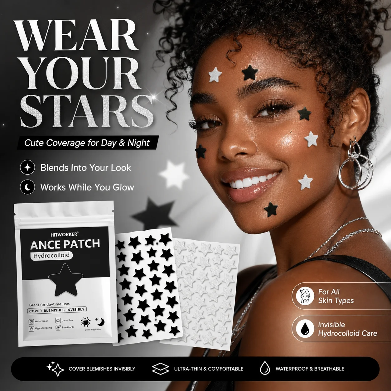 Water Gel Acne Patch in Multiple Colors & Shapes - 80/160/320pcs Set for Daily Use - Skin Care Solution for Pimples And Blemishe