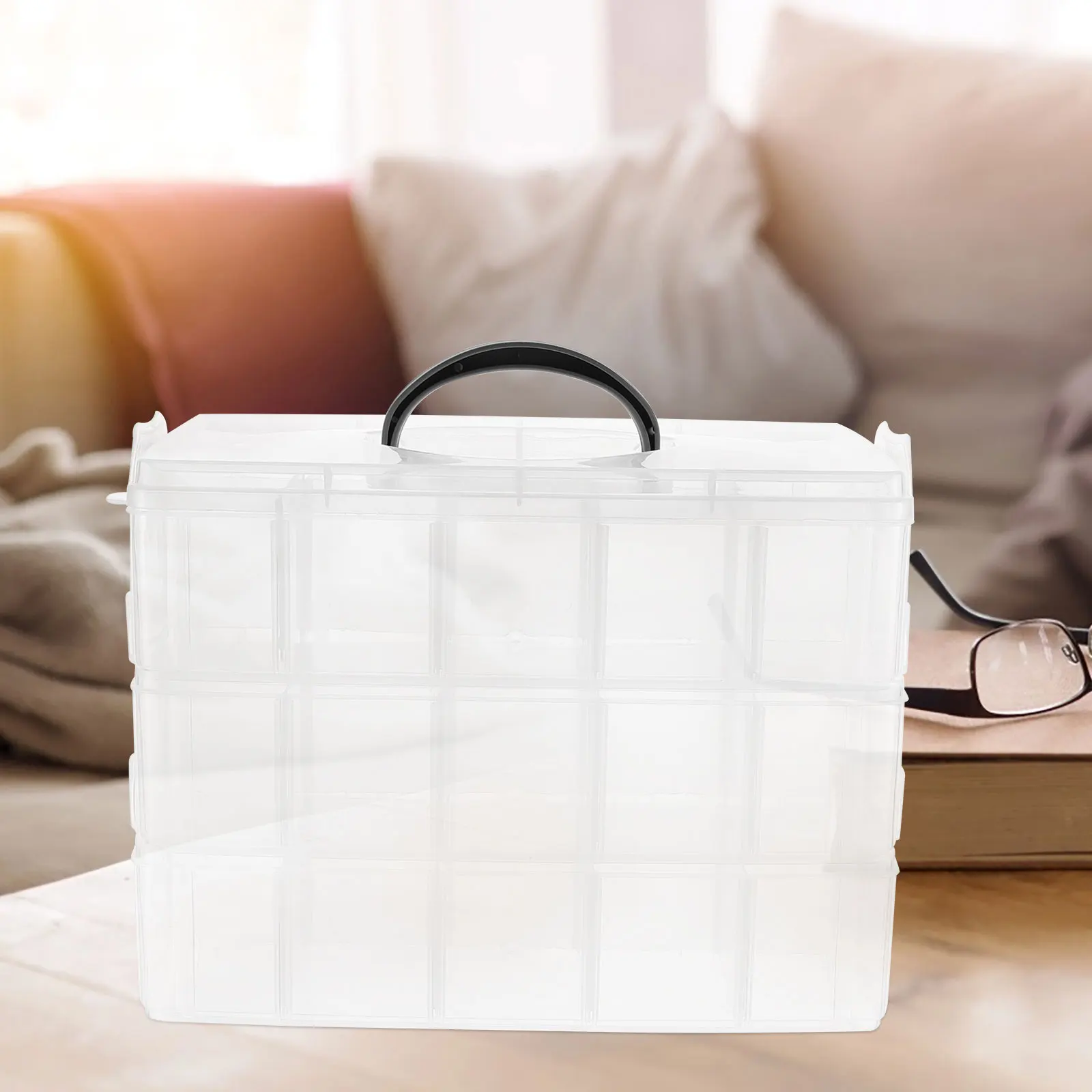 

Plastic 3-layer Storage Box for Closet Beads Jewelry Socks Underwear Craft Containers Tools Organization Daily Use