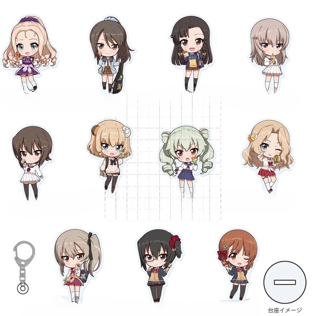 لعبة Nishizumi Miho Maho Darjeeling الاكريليك حامل دمية أنيمي Kathowa Anchovy Nishi Kinuyo نموذج لجسم لوحة تأثيري لعبة هدية #1