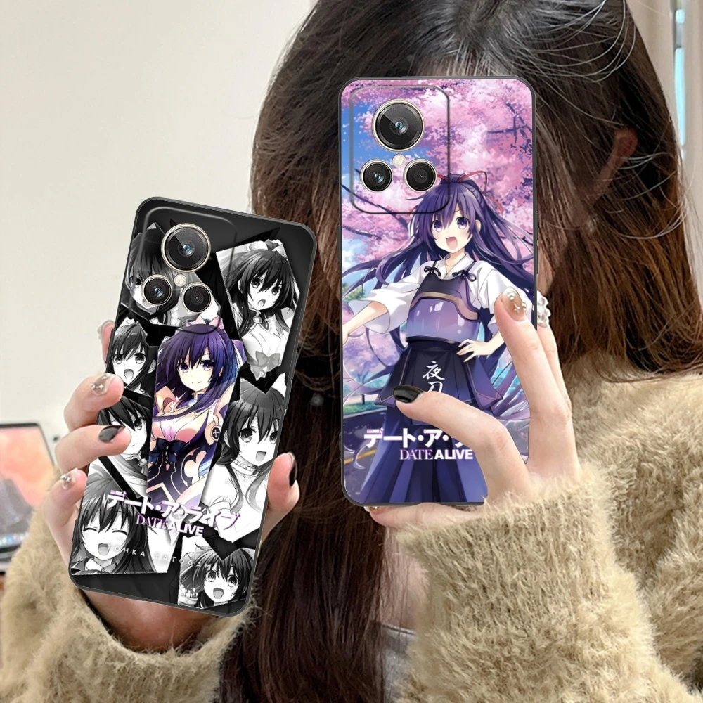 DAL Tohka Yatogami Mobile Cell Phone Case for Realme GT 2 9i 8i 7i Pro X50 X2 C35 C21 C20 C11 C3 Black Soft Phone Cover Shell