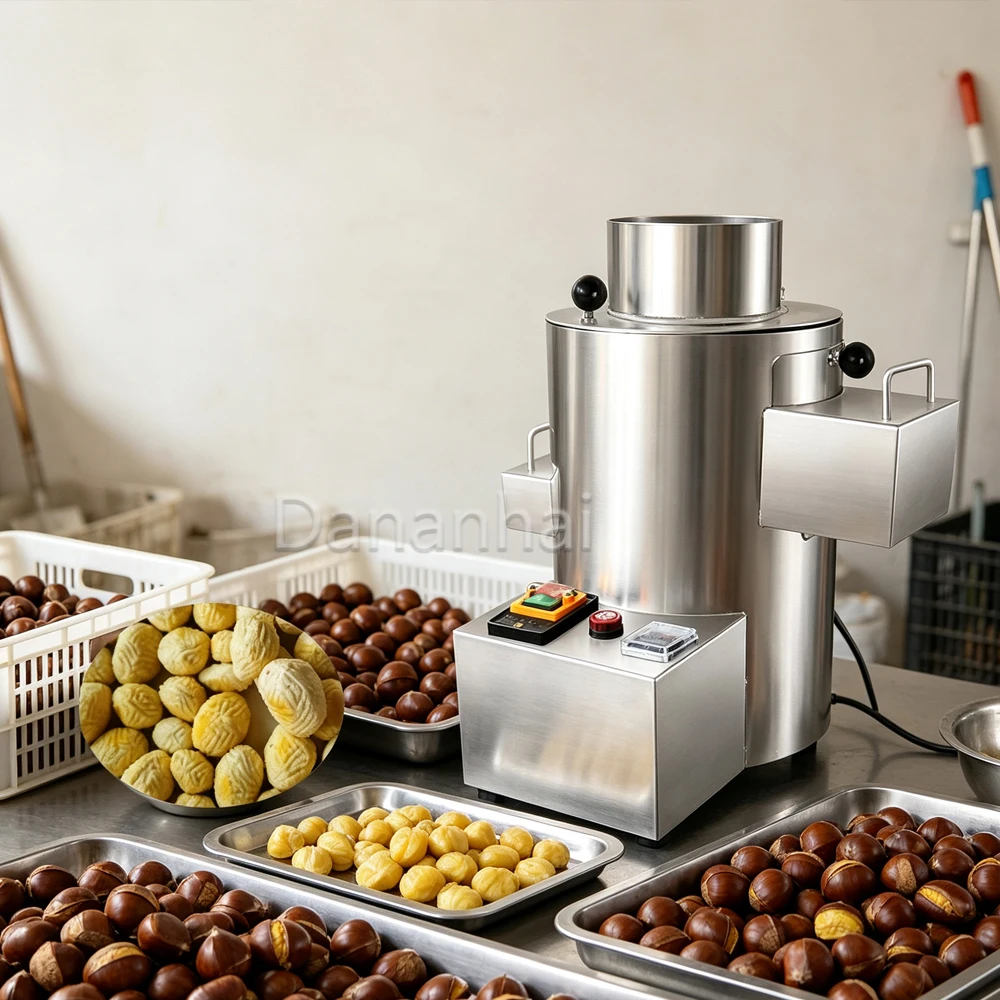 Chestnut Huller Commercial Automatic Electric Chestnut Peeler High Efficiency Shelling Machine for Nut Processing Plant