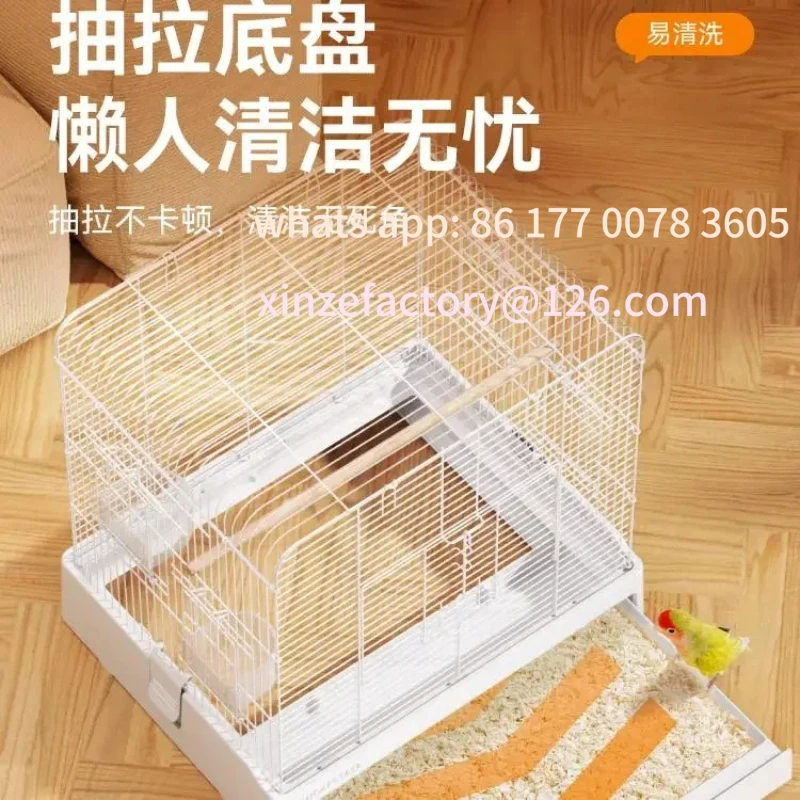 

Customizable New parrot bird cage, small bird cage, tiger skin, peony, Xuanfeng, pearl bird, embroidered eye breeding cage