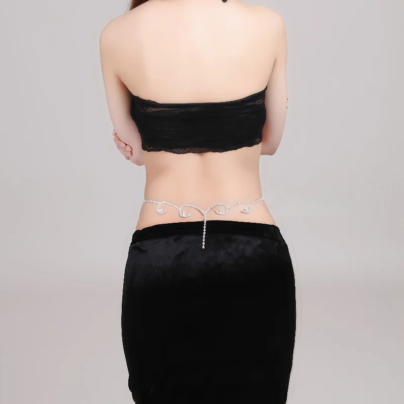 

2025 Butterfly Diamond Waist Chain Fashion Gold plating S-Shaped Metal Belt Women Sexy belly chain belly dance metal chain