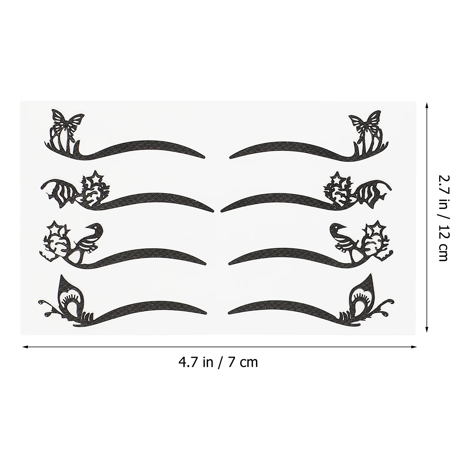 2 uds pegatinas delineador de ojos pegatina delineador de ojos reutilizable para un maquillaje de ojos perfecto calcomanías faciales ligeras de desgarro Cosplay de Halloween