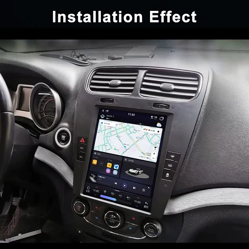 9.7 Inch Tesla Style 4G BT Android GPS Navigation Carplay Stereo Multimedia System Car Radio Player for Dodge Journey 2012~2020