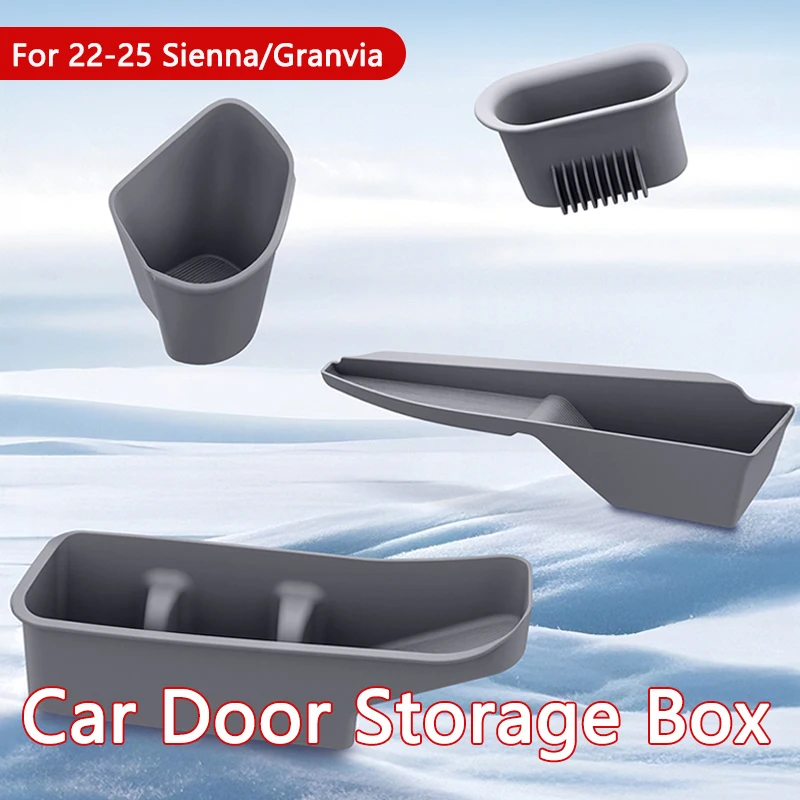 

Для Toyota Sienna Granvia Автомобильный Дверной ящик для хранения дверной слот Держатель для стакана с водой ТПЭ дверной ящик для хранения Органайзер отделка интерьерный аксессуар