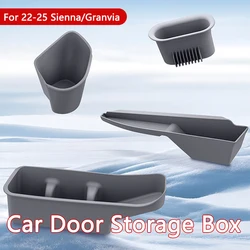 For Toyota Sienna Granvia Car Door Storage Box Door Slot Water Cup Holder TPE Door Storage Box Organizer Trim Interior Accessory