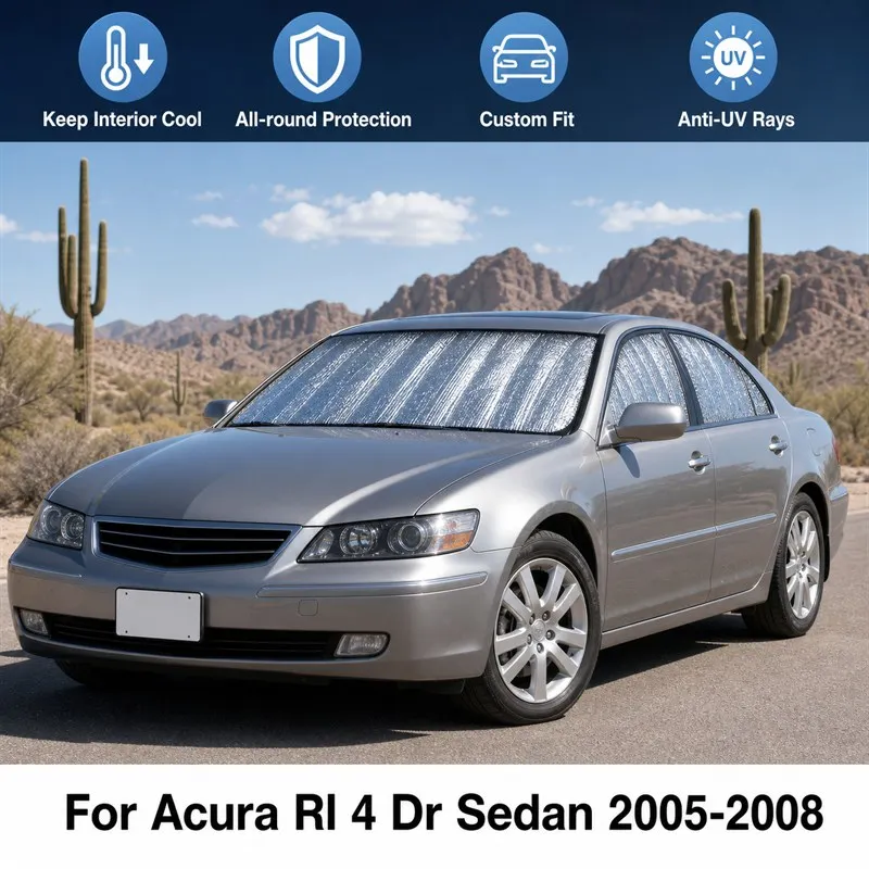 For Acura Rl 4 Dr Sedan 2005-2008 Full Set Car Window Sunshades UV Block Privacy Heat Insulated Foldable Car Curtain