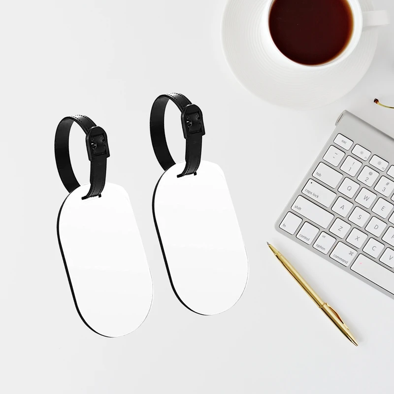 10 шт., комплект багажных бирок, пустая дорожная сумка, багажные бирки с ремешком, двусторонняя этикетка для чемодана из МДФ