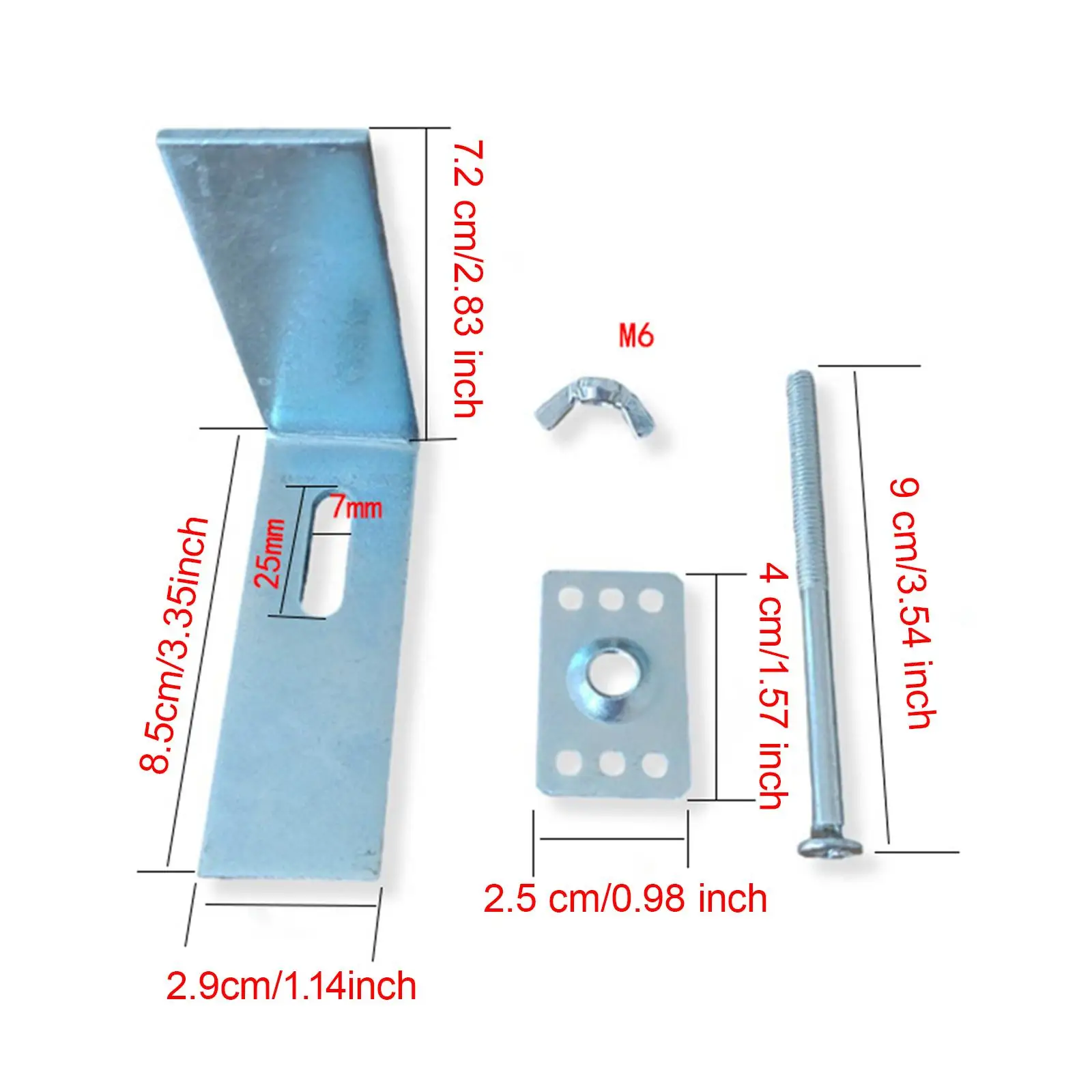4 Pieces Ceramic Basin Fixing Brackets Anti Drop for 6cm+ Thick Sink Edge Versatile Adjustable Sturdy Iron Material Accessory