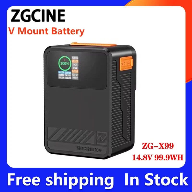 ZGCINE ZG-X50 X99 X160 V Mount Battery 14.8V Display Output Power V Lock V Shape Battery PD Fast Charging For Camera DSLR