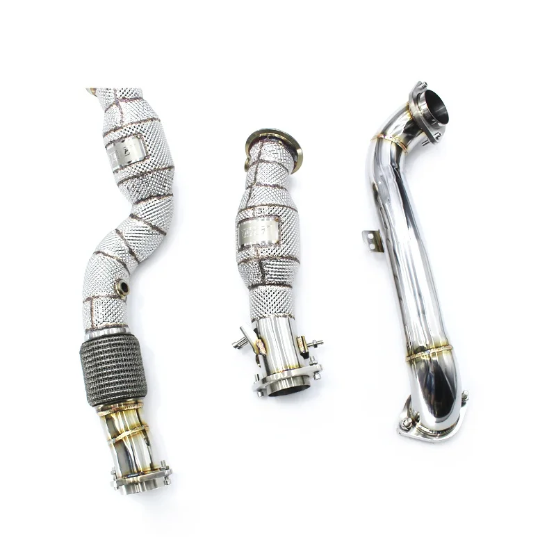 

Head Section High flow Pipes Exhaust Pipes branch downpipe Exhaust Pipe with catalyst for BMW M3 M4 G80 G82 G83 G8X 3.0T