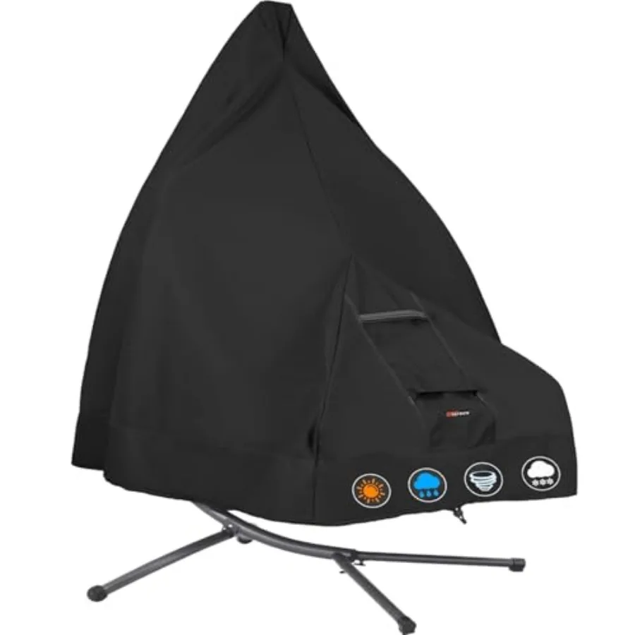 

Чехол для подвесного шезлонга на террасу, 1200D, водонепроницаемый, черный, подходит для размеров 73 дюйма (длина) x 46 дюймов (глубина) x 78 дюймов (высота)