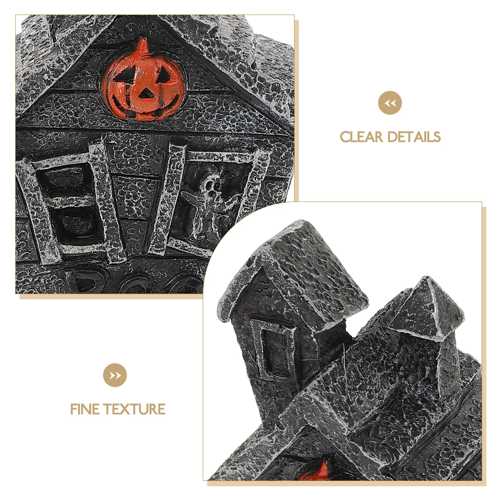 

Pumpkin Haunted House Decoration Halloween Figurine Desktop Mini Tabletop Resin Figures Figurines
