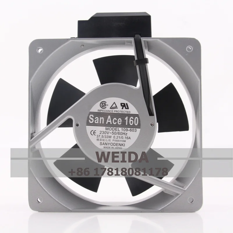 New original Sanyo 109-603/109-601 San Ace 160 FAN 160x160x51mm 200V AC 16CM 3350 RPM Brushless axial flow cooling fans