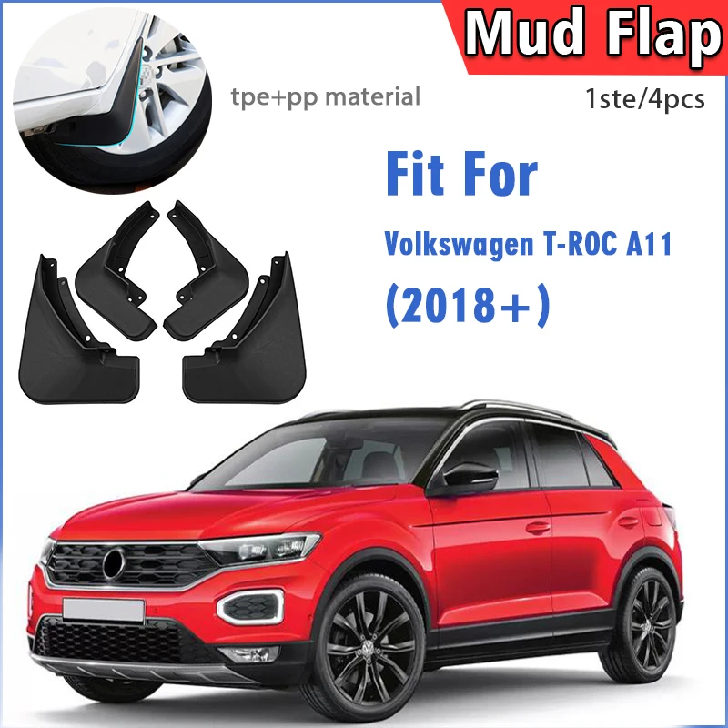 

For Volkswagen VW T-Roc TRoc T Roc 2018-2025 Mudflaps Fender Mud Flap Guards Splash Mudguard Car Accessories Front Rear 4pcs