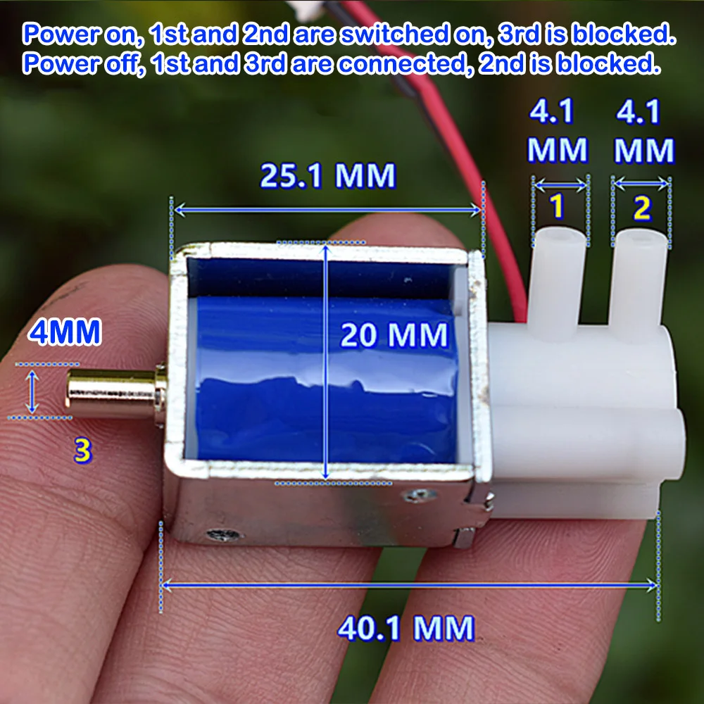 DC 6V 7.4V Mini Micro Solenoid Air Gas valve Release exhaust discouraged Valve Switch 2-position 3-way small electric switch