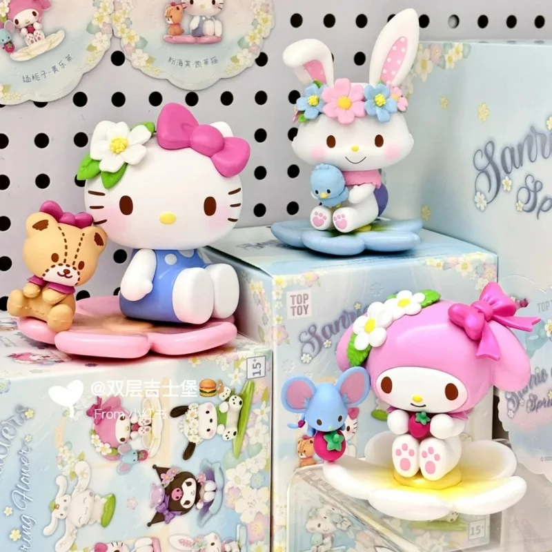 

Genuine Toptoy Sanrio Spring Flower Series Blind Box Mystery Box Cute Kawaii Model Doll Favorite Of Girls Decoration Gift Toy