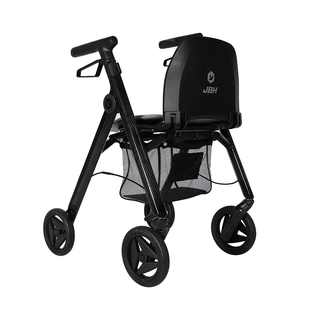 

Мобильные вертикальные ходунки Rollator Складной регулируемый супермаркет для покупок Картонная упаковка из углеродного волокна