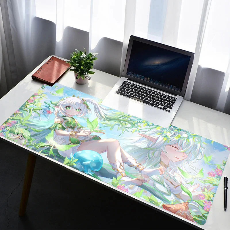 

Mouse Pad Laptop Non Slip Extended Desktop Mouse Mat PC Anime G-genshin Impact Nahida Keyboard Pad Gaming Accessories Mousepad