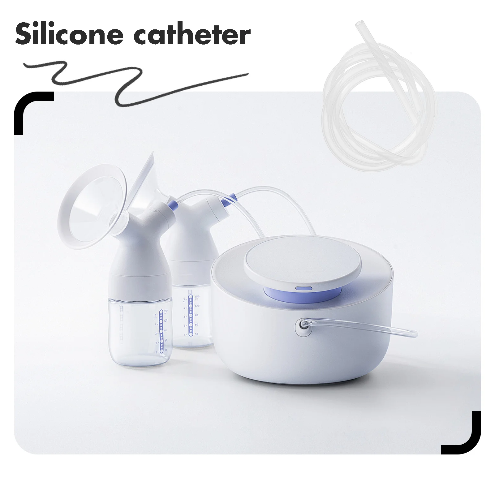 خرطوم بديل لمضخة الثدي مصنوع من مادة السيليكون وظيفة مضادة للتدفق الخلفي متوافقة مع المضخات اليدوية الكهربائية تدوم طويلاً #4