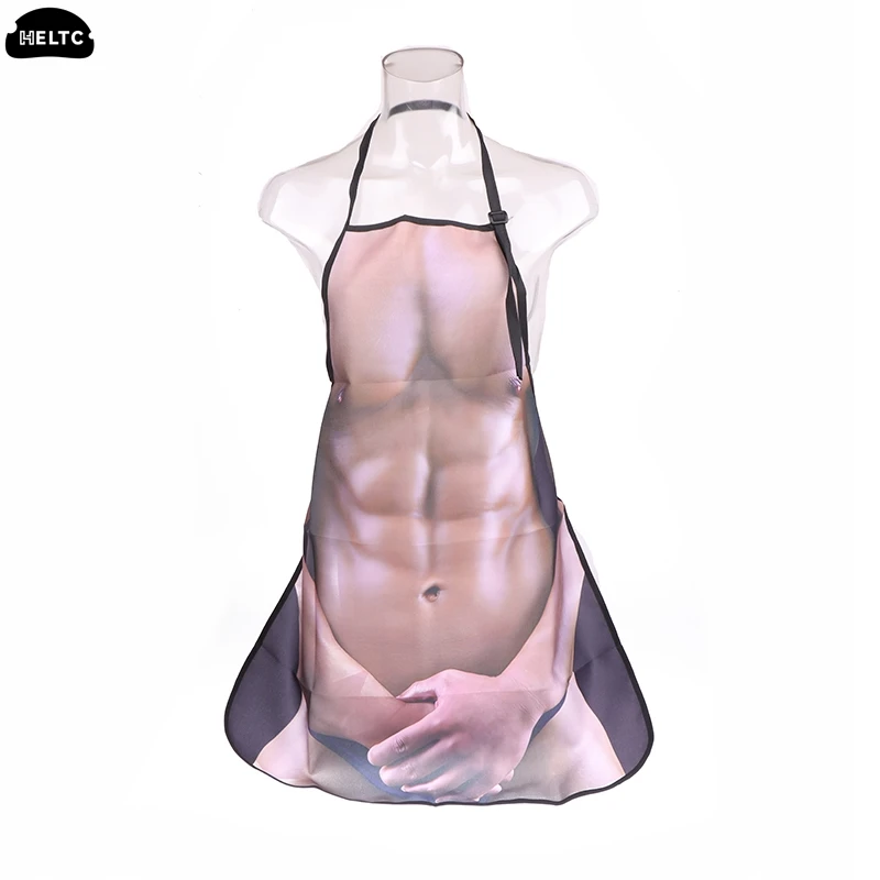 1*Cotton Women Apron Funny Novelty Women Sexy Kitchen Apron Naked Men Women Sexy Rude Cheeky Cooking Bbq Party Man Apron Kitchen