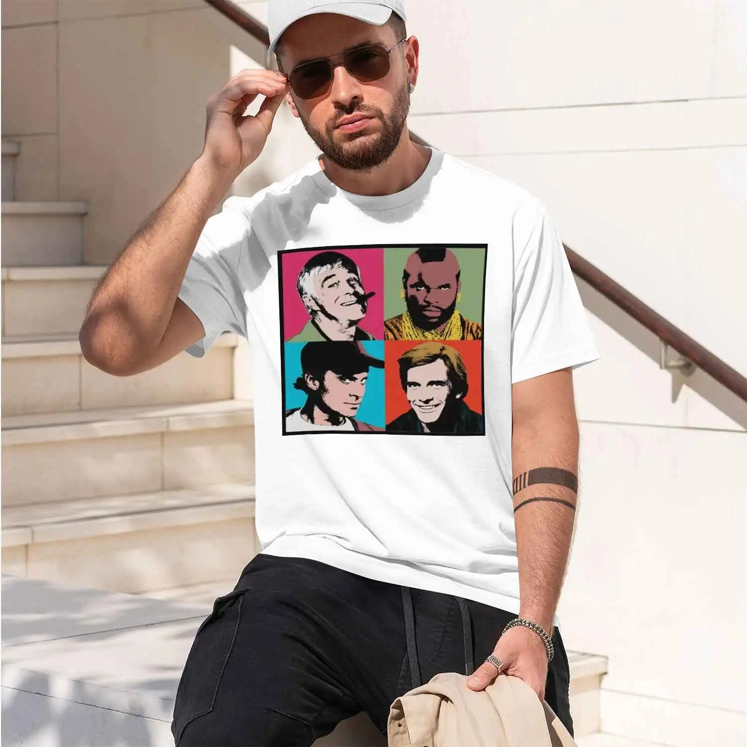 The A-Team Newest TShirt for Men Mashup TV 80s Hanniba Round Collar Bas T Shirt lize Gift Clothes OutorWear 2026 New Model Short