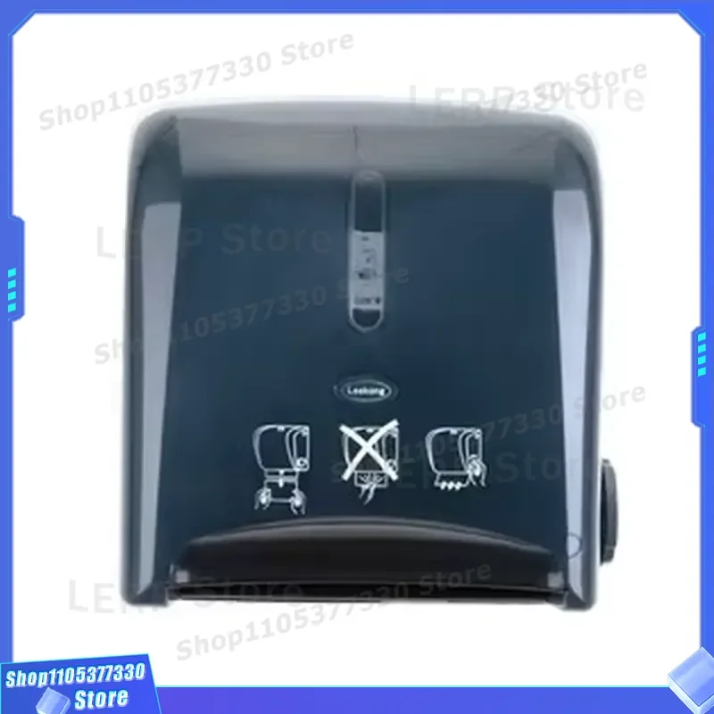 Leekong Modern Wall Mounted Manual Plastic Tissue Holder Clear Black Commercial Toilet Paper Dispenser for Bathroom Hotel Use