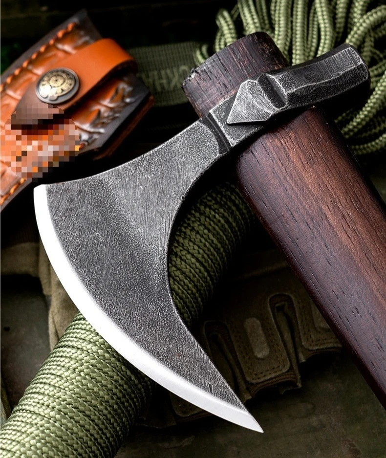 Outdoor Multi-functional Handcrafted Tactical Axe Essential Camping Hiking Self-defense Emergency Survival Equipment