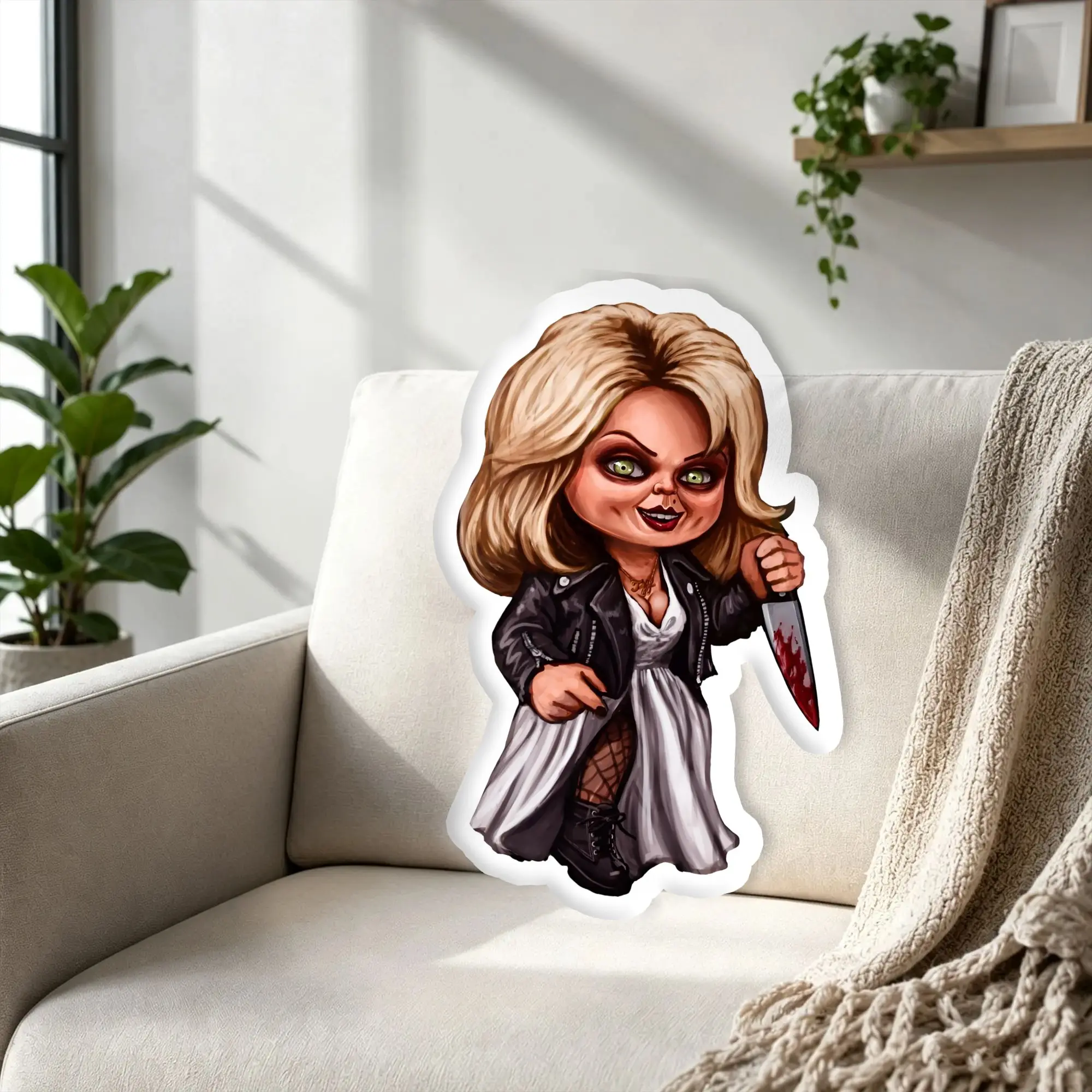 Custom B-Brides of Chuckys Pillow Cushion Double Sided Killer Doll Cushions Personalized Plush Pillows for Sofa