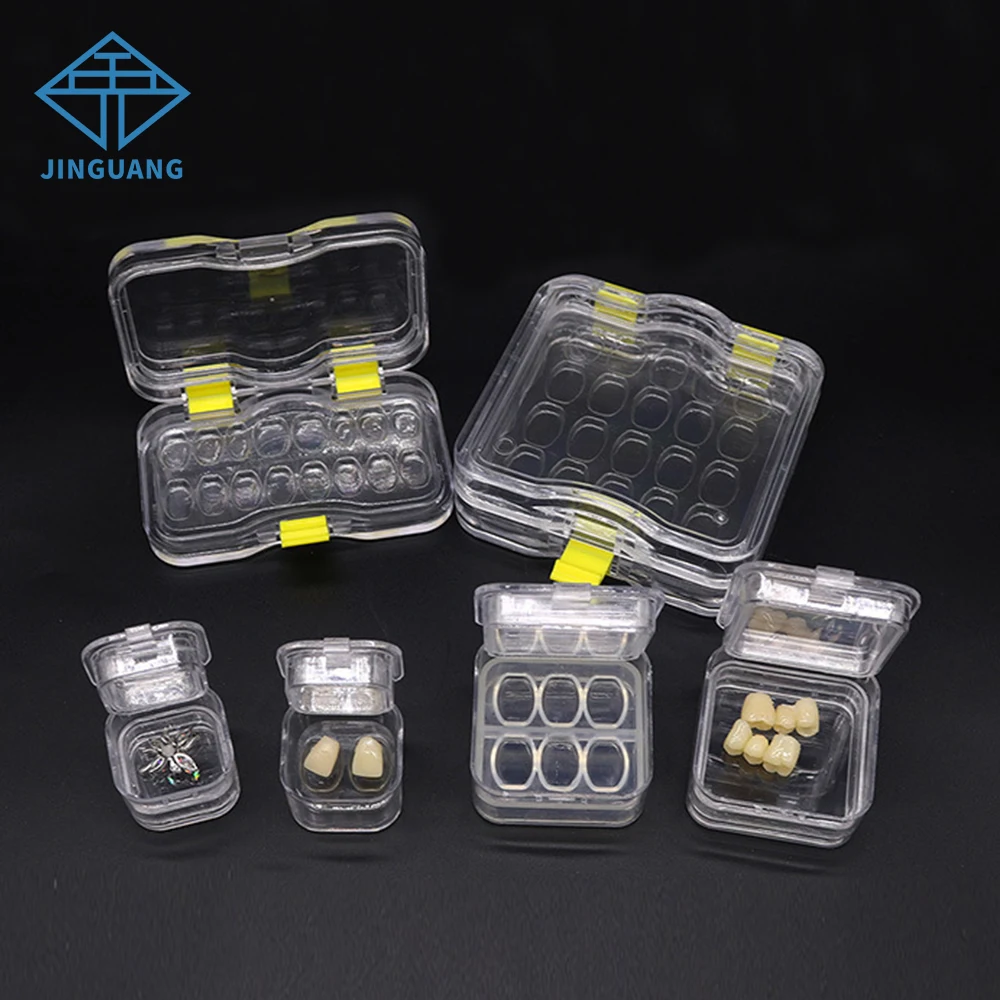 50/20/10pcs Denture Tooth Storage Box With Membrane Plastic Denture Membrane Box Dental Tooth Box With Film