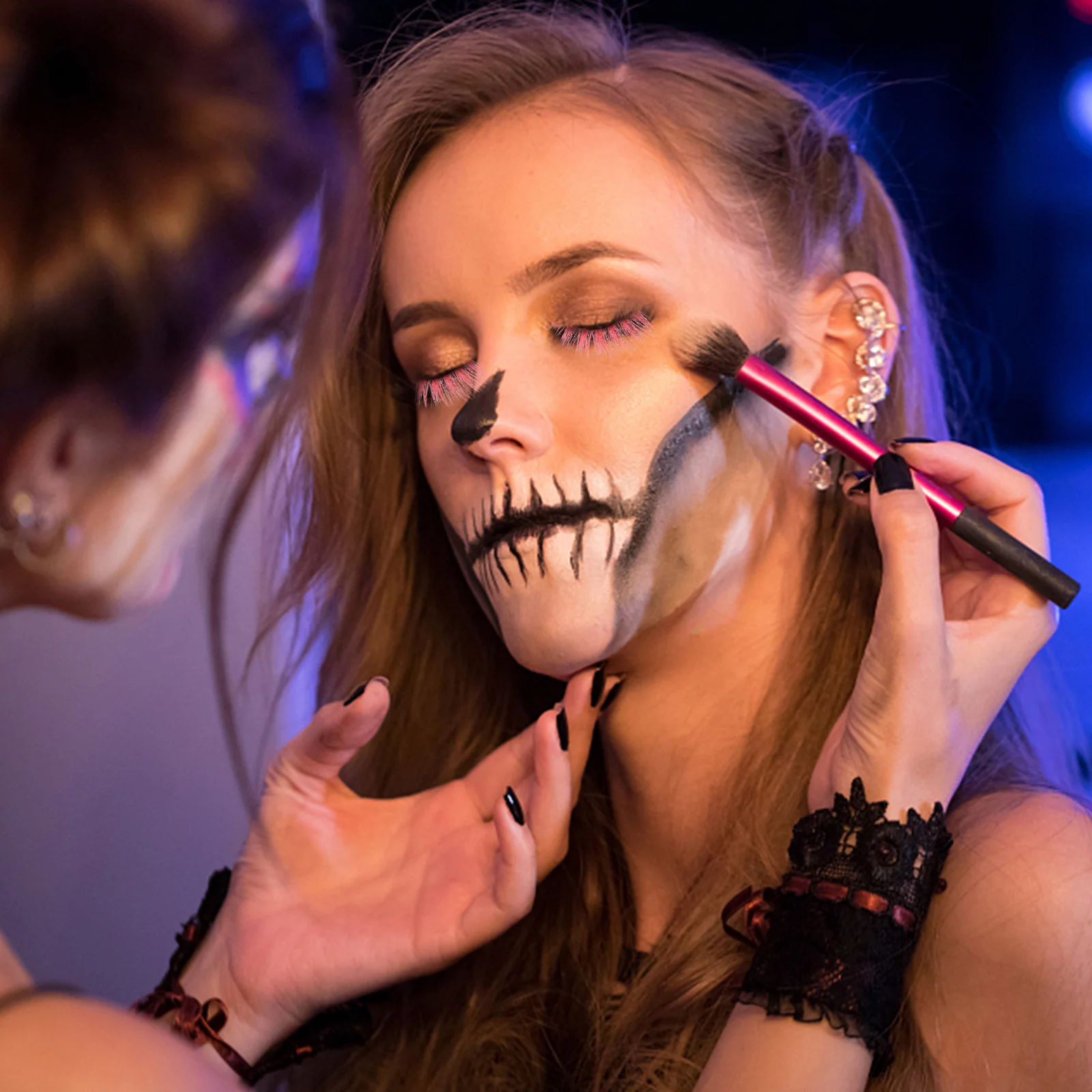 

5Pairs 3D False Eyelash Colorful Fiber Fake Lashes Halloween Costume Party Thick Volume Makeup False Lash Fiber Eyelashes