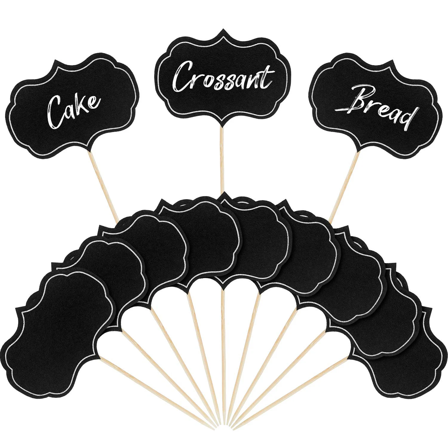 Cheese Markers for Charcuterie Board Buffet Labels Food Tags Blank Toothpick Flags Appetizer Signs Chalkboard Cupcake Toppers Pi