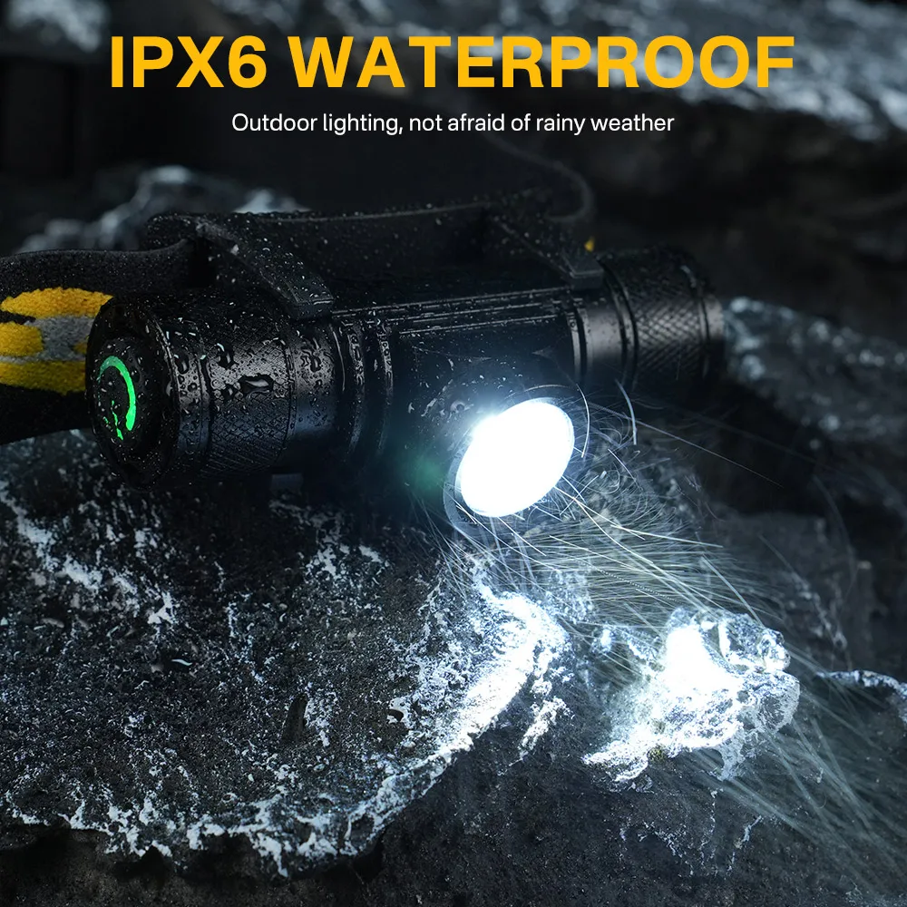 BORUiT D10 L2 LED Headlamp Powerful 3000LM Waterproof Headlight USB Rechargeable 18650 Head Torch Camping Fishing Lantern