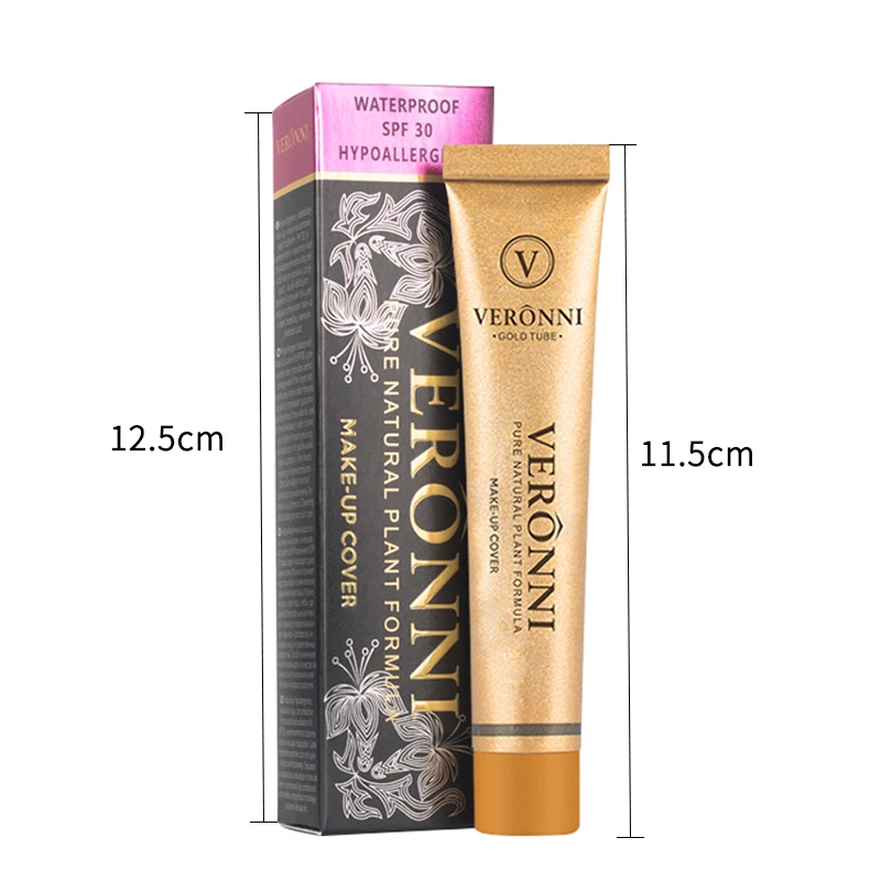 14-kleuren concealer om acnevlekken, sproeten, littekens, tatoeages, donkere kringen, sproeten, langdurige waterdichte vloeibare foundation te bedekken